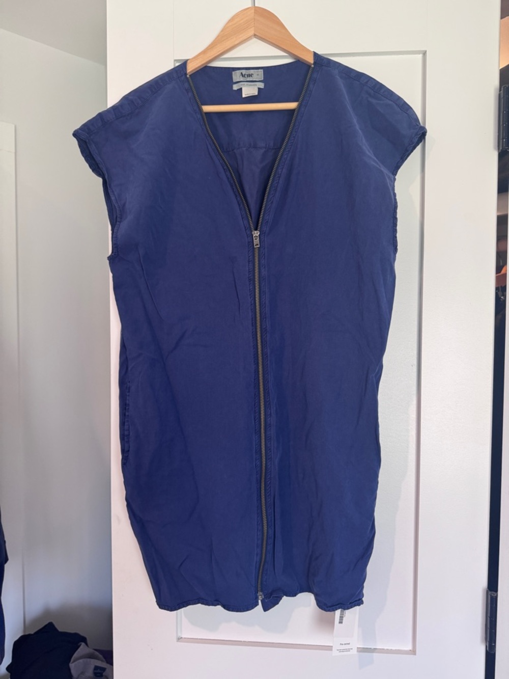 Acne Studios silk/cotton blend zip up dress